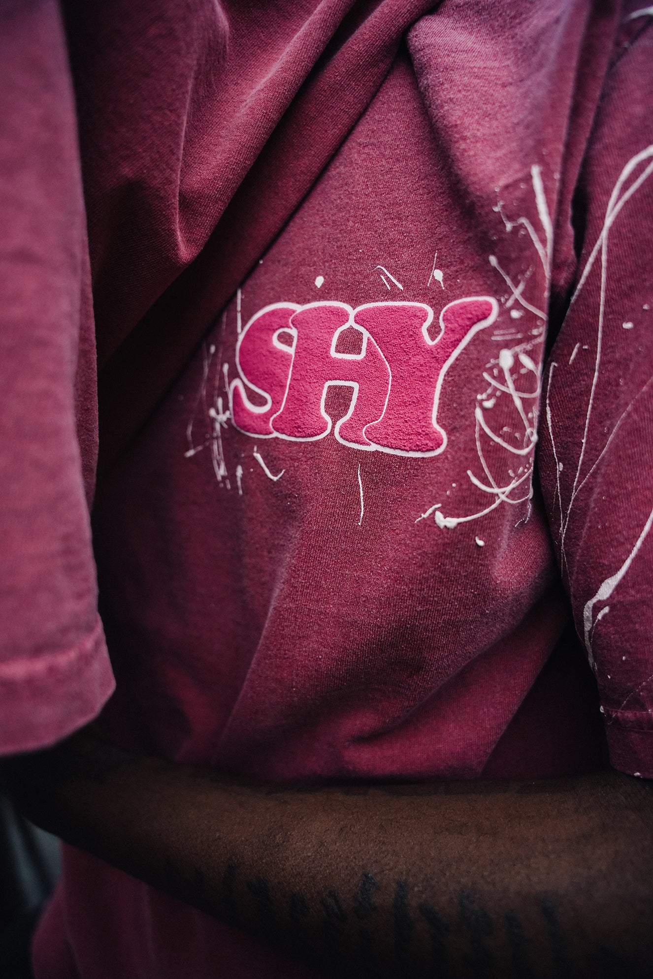 Burgundy Staple tee